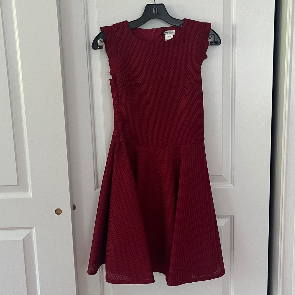 ✨ David Charles Girls Wine Red Party Dress | Size 14 ✨